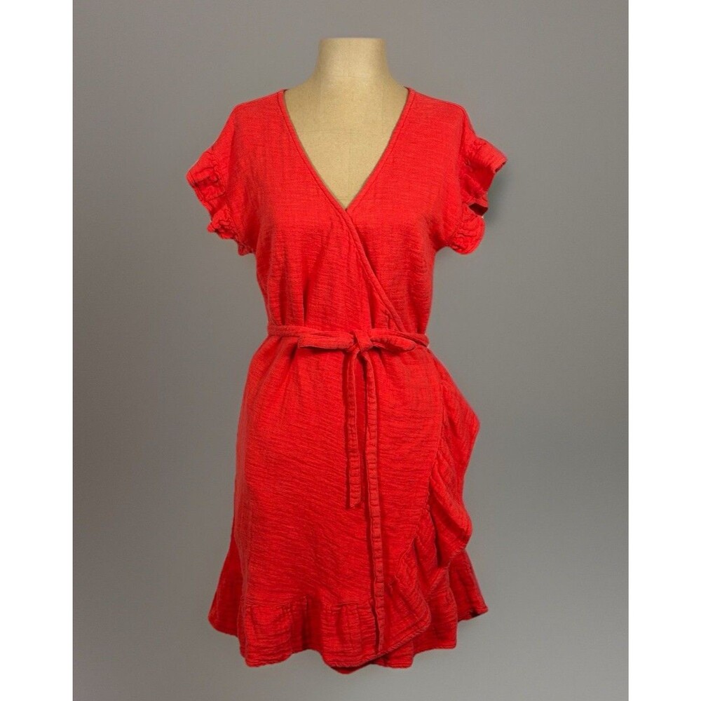 Billabong Wrap It Up Boho Ruffled Full Wrap Festival Dress Women’s Size Large